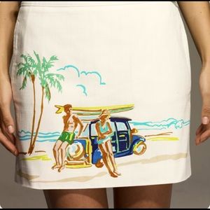 J. Crew Beach Scene Mini Skirt
